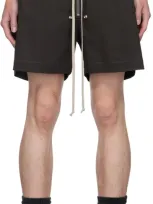 Rick Owens Gray Porterville Bela Boxers Shorts In Black