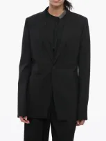 Rick Owens Luxor Wool Blend Fogpocket Blazer With Double Split