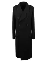 Rick Owens Officer Coat In Black