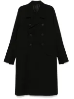 Rick Owens Officer Coat In Black