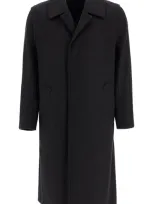 Rier Woolen Loden Coat In Black