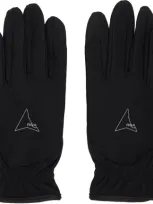 Roa Black Printed Logo Gloves