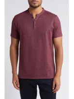 Robert Barakett Ranger Cotton Blend Henley In Port