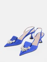 Rodo Jewel Slingbacks In Blue