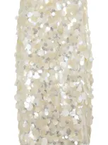 Rohe Embellished Handmade Midi Skirt In Beige