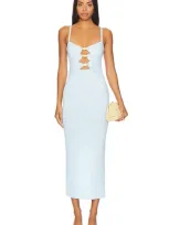 Runaway The Label Normani Midi Dress In Baby Blue