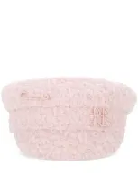 Ruslan Baginskiy Monogrammed Baker Boy Hat In Pink