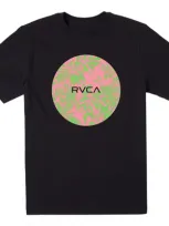 Rvca Kids' Motors Cotton Graphic T-shirt In Black