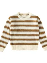 Rylee + Cru Kids' Striped Sweater In Neutrals