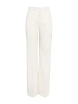 Sa Su Phi Virgin Wool Trousers In Ivory