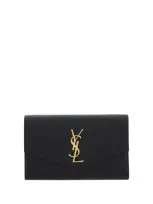 Saint Laurent Chain Wallet In Nero