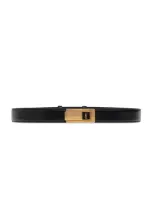 Saint Laurent Charnier Buckle Belt In Black