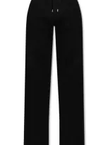 Saint Laurent Drawstring Wide Leg Pants In Black