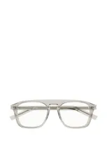 Saint Laurent Eyewear Eyeglasses In Beige