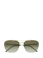 Saint Laurent Eyewear Sunglasses In Gold