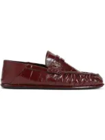 Saint Laurent Loafers In Burgundy