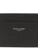 Saint Laurent Logo Cards Holder In Black