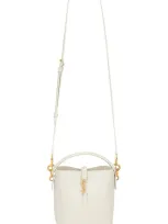 Saint Laurent Mini Le 37 Bucket Bag In Crema Soft