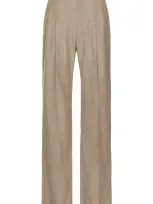 Saint Laurent Pantalon In Taupe Beige