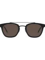 Saint Laurent Round Sunglasses In Brown