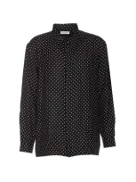 Saint Laurent Silk Shirt In Black