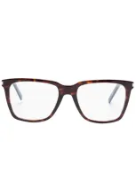 Saint Laurent Sl 717 Slim Glasses In Brown