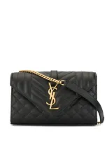 Saint Laurent Small Envelope Crossbody Bag In Black