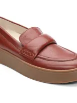 Sanctuary Peacemaker Platform Loafer In Saddle Brown