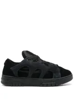 Santha Model 1 Mesh Suede Sneaker In Black