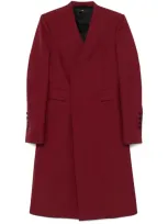 Sapio Double-breasted Coat In Red