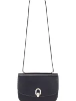 Savette Tondo 22 Leather Crossbody Bag In Navy