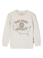 Scotch & Soda Mélange-effect Sweatshirt In 灰色