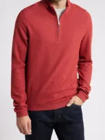 Scott Barber Stretch Quarter Zip Top In Brick