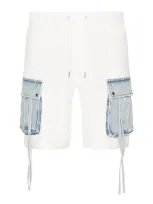 Ser.o.ya Henry Cargo Short In White & Denim