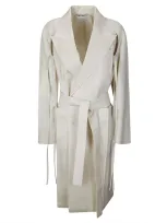 Setchu Geisha Coat Silk Wool In White