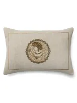 Sferra Cameo Accent Pillow In Natural/ Gold