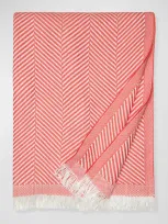 Sferra Costa Cotton Throw In Coral