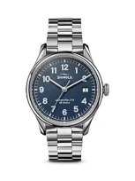 Shinola Vinton Watch, 38mm In Blue/silver