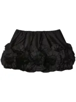 Shushu-tong Floral-embellished Skirt In Black