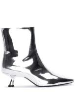 Simon Miller Chrome Kuki Ankle Boot In Silver