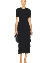 Simon Miller Za Za Knit Fringe Dress In 黑色