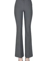 Simona Corsellini Flared Leg Trousers In Charcoal