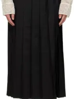 Simone Rocha Black Pleated Kilt Skirt