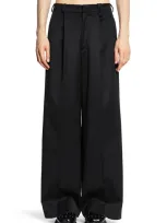 Simone Rocha Black Pleated Trousers