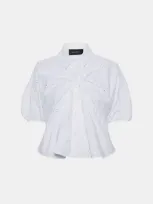 Simone Rocha Broderie Anglaise Cotton Blouse In White