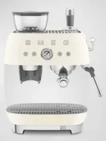 Smeg Espresso Machine With Coffee Grinder In Cream