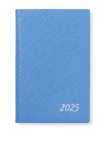 Smythson Panama Leather Wafer Diary In Blue