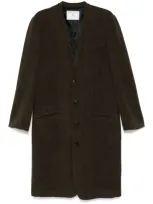 Société Anonyme Alpaca Wool Coat In Brown