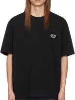 Solid Homme Black Round Logo T-shirt In 722b Black