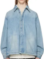 Solid Homme Blue Faded Denim Shirt In 501l Blue